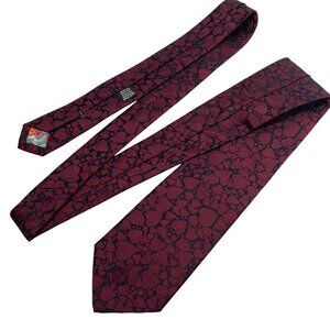 Paul Smith Men's Burgundy hearts Silk Tie Made In England 3.5" Width office gift